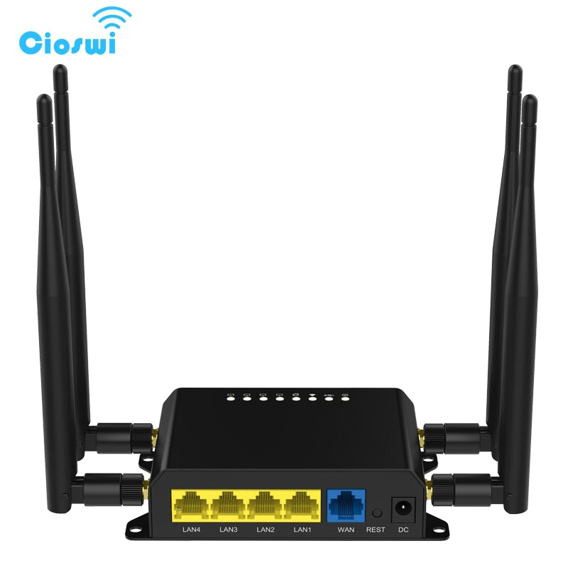 Cioswi WE826-T 3G 4G Router Wireless Access Point with 4G Antennas and Sim Card Slot 300mbps 4G LTE Router Supoort USB/4G Modem