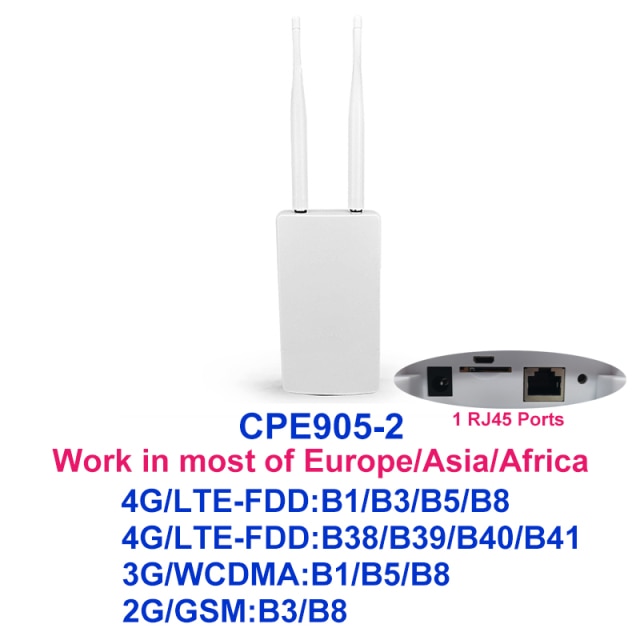 150mbps 3G 4G Wifi Router Sim Card Unlocked CAT4 LTE Wireless Modem Dual External Antennas Gateway Outdoor Routers for IP Camera