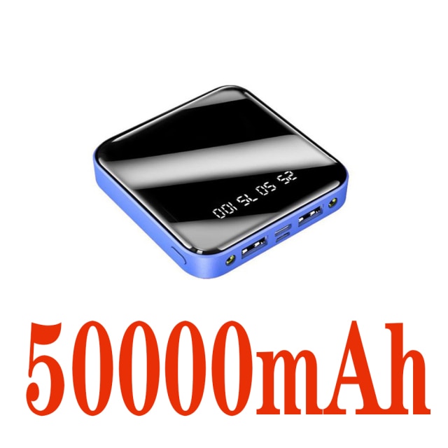 Mini 88000mAh Portable Power Bank 2 USB LCD Digital Display Fast Charging External Battery Powerbank For iPhone Xiaomi Huawei