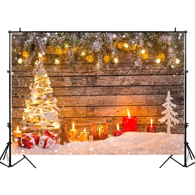 Christmas Winter Snow Backdrops for Photography Wooden Photography Background Photophone Photozone Photo Studio Supplies