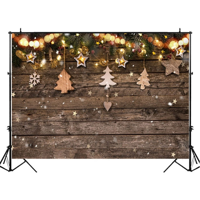 Christmas Winter Snow Backdrops for Photography Wooden Photography Background Photophone Photozone Photo Studio Supplies