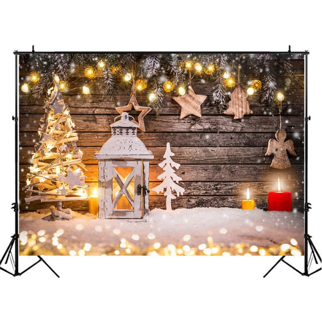 Christmas Winter Snow Backdrops for Photography Wooden Photography Background Photophone Photozone Photo Studio Supplies