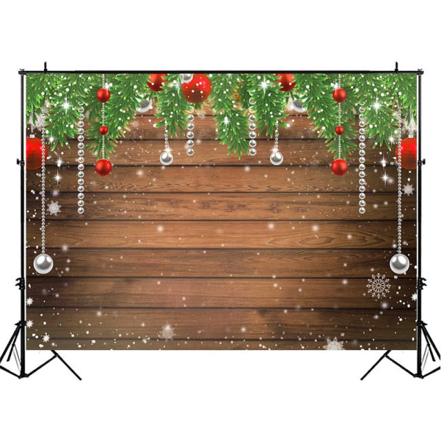 Christmas Winter Snow Backdrops for Photography Wooden Photography Background Photophone Photozone Photo Studio Supplies