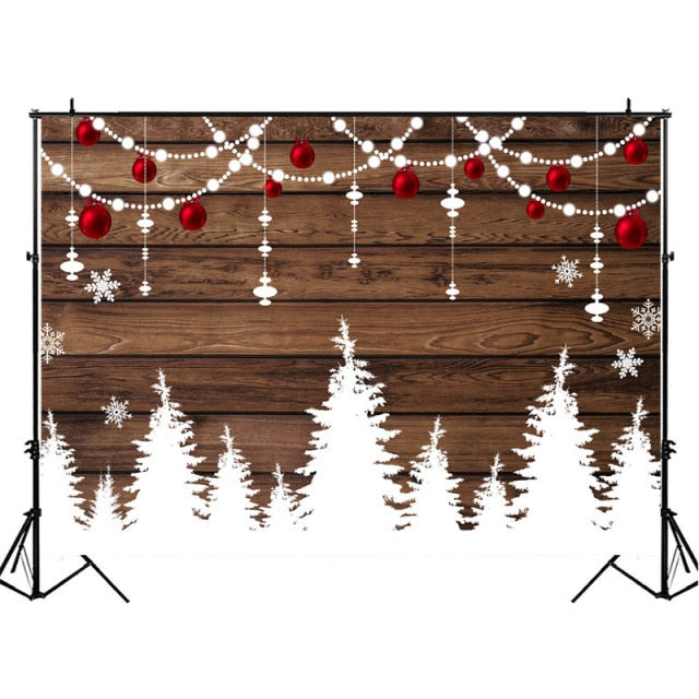 Christmas Winter Snow Backdrops for Photography Wooden Photography Background Photophone Photozone Photo Studio Supplies