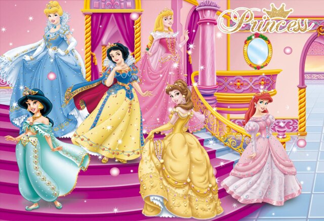 Customized Princess Cinderella Backdrop Girl Birthday Party Photo Background For Photo Studio Supplies Banner Decoration