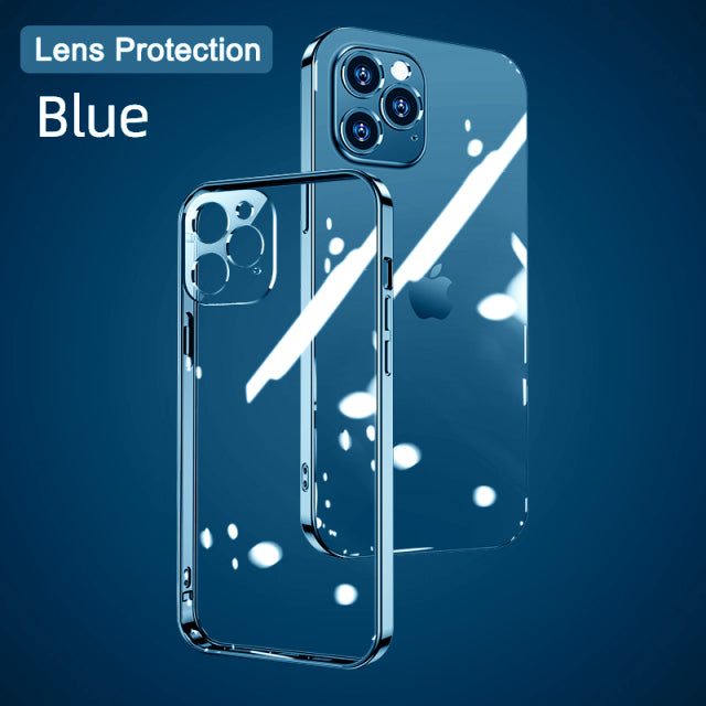 Joyroom Clear Case For iPhone 12 13 Pro Max Back PC+TPU Shockproof Full Lens Protection Cover For iPhone 11 Pro Transparent Case