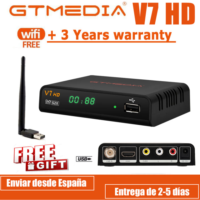 Hot sale Gtmedia V8X DVB-S2X Satellite TV Receiver Built-in WIFI Same as Gtmedia V8 NOVA V9 Prime V7 HD H.265 1080P No app