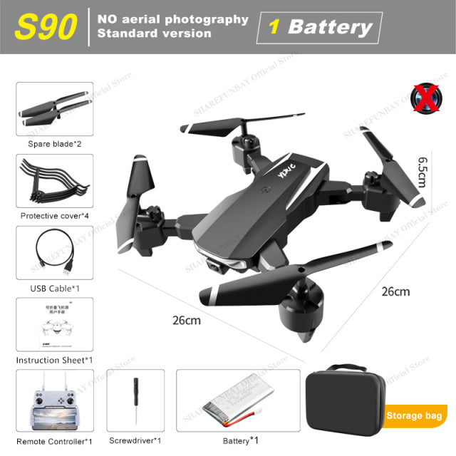 2022 NEW S90 Drone 4k Profession HD Wide Angle ESC Camera 1080P WiFi Fpv Dual Cameras Height Keep Helicopter Toys PK S60 Drones