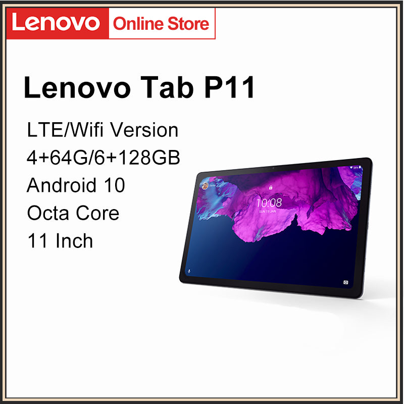 Global Firmware Lenovo Xiaoxin Pad 11 inch LTE / WIFI Verison 2K Screen Snapdragon Octa Core 4GB RAM 64GB ROM Tablet Android 10