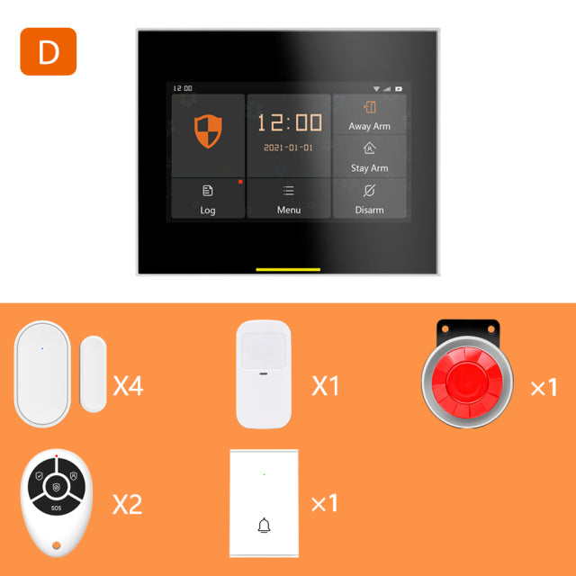 Staniot E800 Tuya Wireless Wifi GSM Smart Home Burglar Security Alarm System Kits Support IOS and Android APP Remote Control