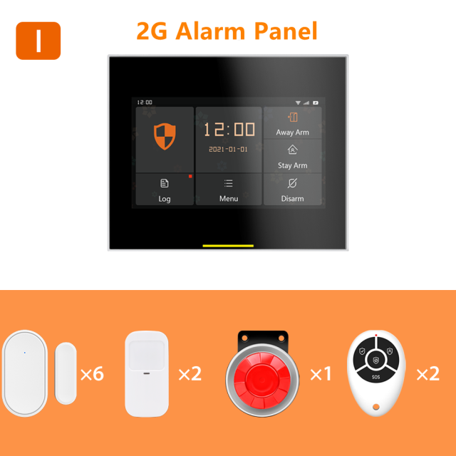 Staniot E800 Tuya Wireless Wifi GSM Smart Home Burglar Security Alarm System Kits Support IOS and Android APP Remote Control