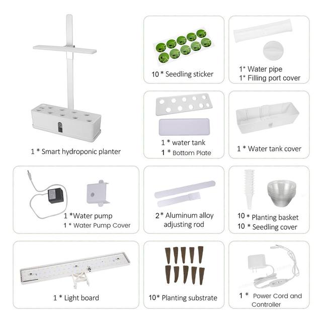 Growing System Automatic Indoor Herb Garden Starter Kit With LED