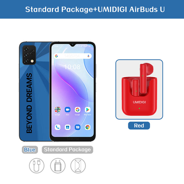 UMIDIGI A11S 4GB+32GB/64GB 6.53&quot; HD+ Display Global Version Smartphone 5150mAh 16MP Triple Camera