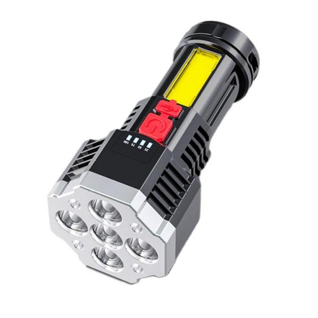 Multi-Function Five-Nuclear Explosion LED Flashlight Strong Light