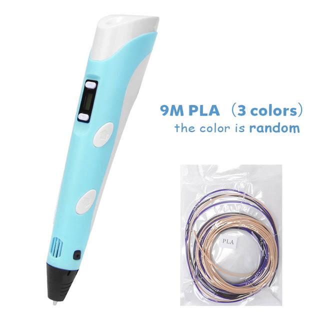 3D Pen Drawing DIY Magic Three-dimensional Draw Printing Pencils Children&#39;s Art Craft Gel Educational Toys PLA Filament Printer