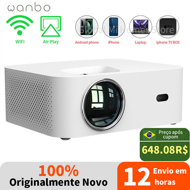 Projector 4K Global Version Wanbo  X1 Mini Projector Mini LED Portable Projector 1280*720P Keystone Correction For Home Office