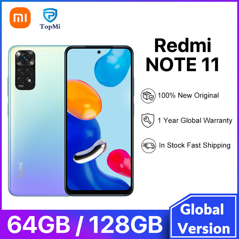 Global Version Xiaomi Redmi Note 11 Smartphone 64GB 128GB Snapdragon 680 Octa Core 6.43&quot; AMOLED 33WPro Fast Charging 50MP Camera