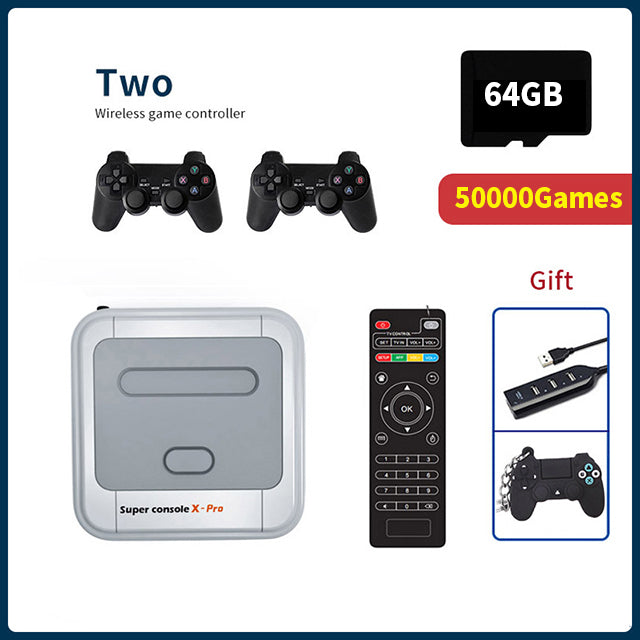 Super Console X Pro S905X HD WiFi Output Mini TV Video Game Player For PSP/PS1/N64/DC Games Dual System Built-in 62000+ Games