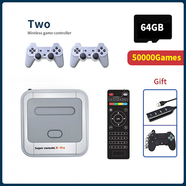 Super Console X Pro S905X HD WiFi Output Mini TV Video Game Player For PSP/PS1/N64/DC Games Dual System Built-in 62000+ Games