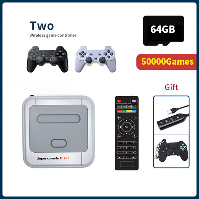 Super Console X Pro S905X HD WiFi Output Mini TV Video Game Player For PSP/PS1/N64/DC Games Dual System Built-in 62000+ Games