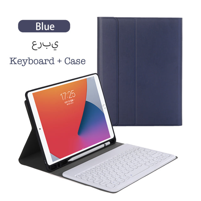 Wireless Bluetooth Keyboard Case For Apple iPad Pro 9.7 Inch 2018 / 2017 Leather Cover For Air2 Air1 Air 2 1 Tablet Accessories