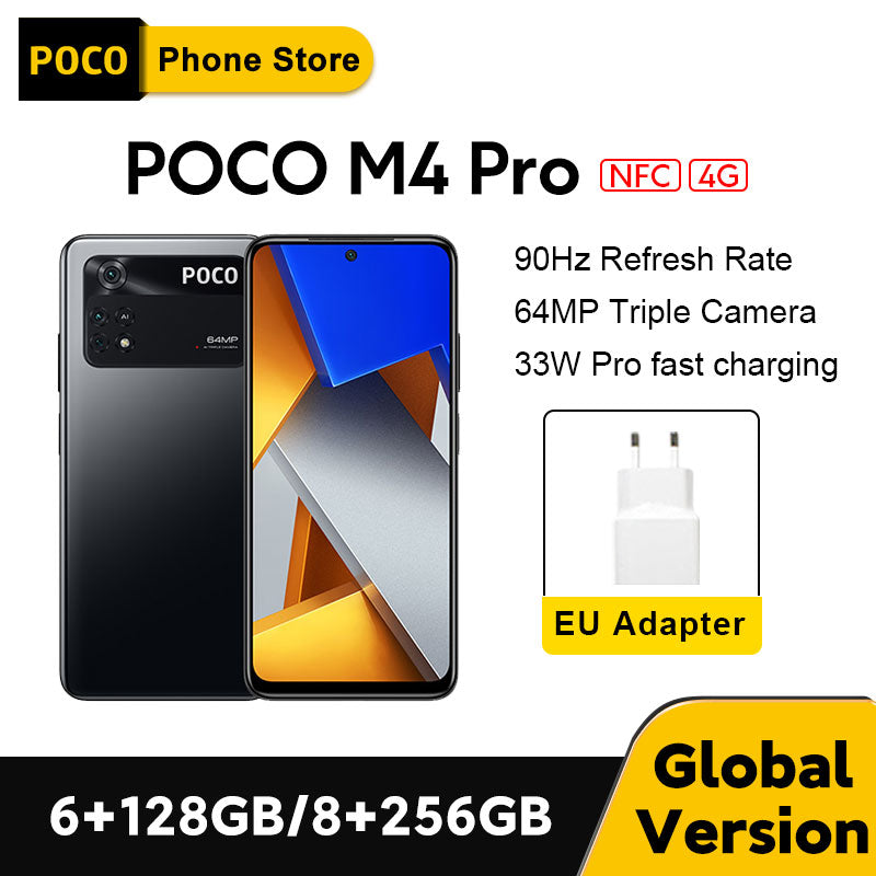 【World Premiere】POCO M4 Pro 4G Global Version 6GB 128GB/ 8GB 256GB NFC Smartphone MTK G96 Octa Core 90Hz 6.43&#39;&#39; 33W Pro 5000mAh