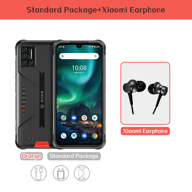 [IN STOCK]UMIDIGI BISON 6GB/8GB+128GB NFC IP68/IP69K Waterproof Rugged Phone Android 10/11 48MP Quad Camera 6.3&quot; FHD+ Display