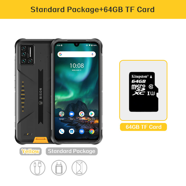 [IN STOCK]UMIDIGI BISON 6GB/8GB+128GB NFC IP68/IP69K Waterproof Rugged Phone Android 10/11 48MP Quad Camera 6.3&quot; FHD+ Display