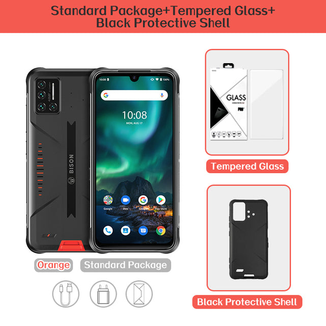 [IN STOCK]UMIDIGI BISON 6GB/8GB+128GB NFC IP68/IP69K Waterproof Rugged Phone Android 10/11 48MP Quad Camera 6.3&quot; FHD+ Display