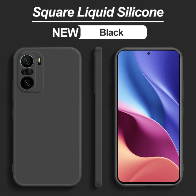 Poco F3 PocoF3 Poco F 3 Pro Case Original Square Liquid Silicone Soft Phone Cover For Xiaomi Poco F3 Poco F3 PocoF3 Poco F 3 Pro