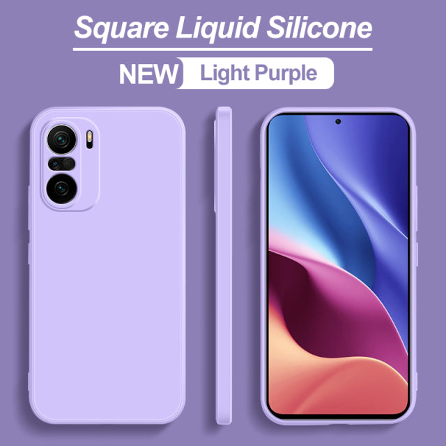 Poco F3 PocoF3 Poco F 3 Pro Case Original Square Liquid Silicone Soft Phone Cover For Xiaomi Poco F3 Poco F3 PocoF3 Poco F 3 Pro