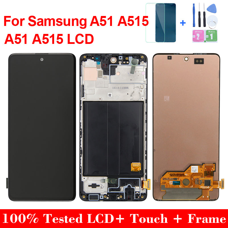 Super AMOLED For samsung a51 дисплей A515 A515F A515F/DS SM-A515U Touch Screen display samsung galaxy a51 mobile phone lcds