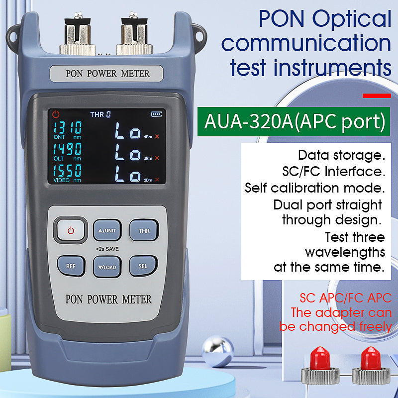 COMPTYCO NEW AUA-320A/U Handheld Fiber Optical PON Power Meter FTTX/ONT/OLT 1310/1490/1550nm