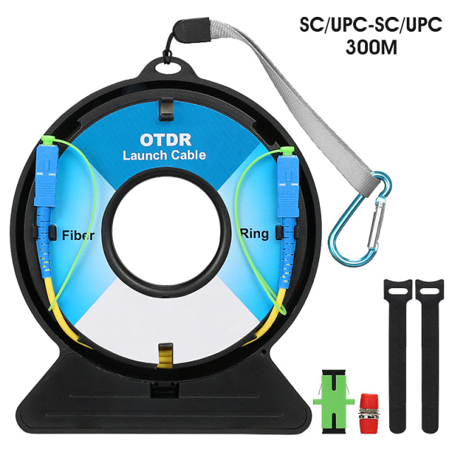 COMPTYCO SC/FC/ST/LC-APC/UPC OTDR Dead Zone Eliminator,Fiber Rings 300M Fiber Optic OTDR Launch Cable Box SC/APC-SC/APC