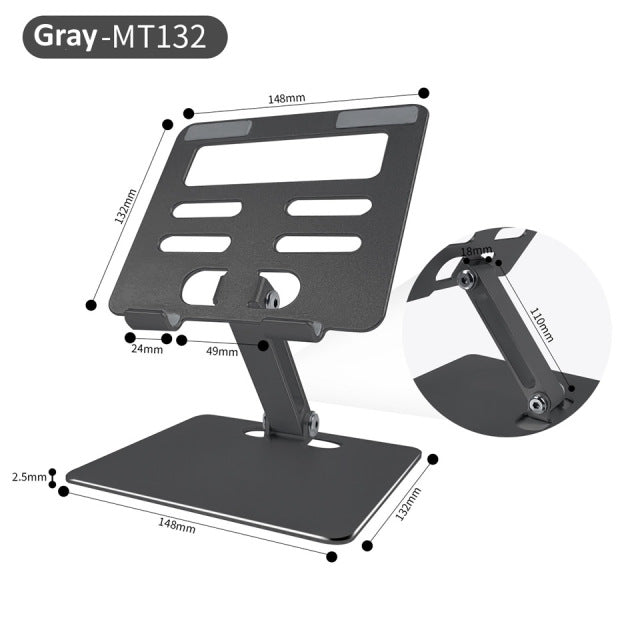 Rotatable Desk Tablet Stand Metal Adjustable Foldable Holder for iPad Pro Air Mini 11 12.9 Samsung Xiaomi Huawei Support