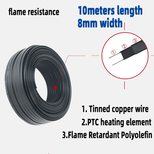 220V 230V 240V No need Controller Water-proof Self Regulating Heating Cable, Prevent Pipe Freeze Heat Trace System