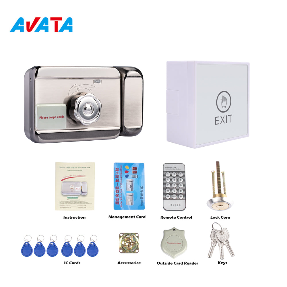 Avavta Smart Electronic Lock With IC Keys and 3A power supply access control for Video Intercom System Support Remote Unlock