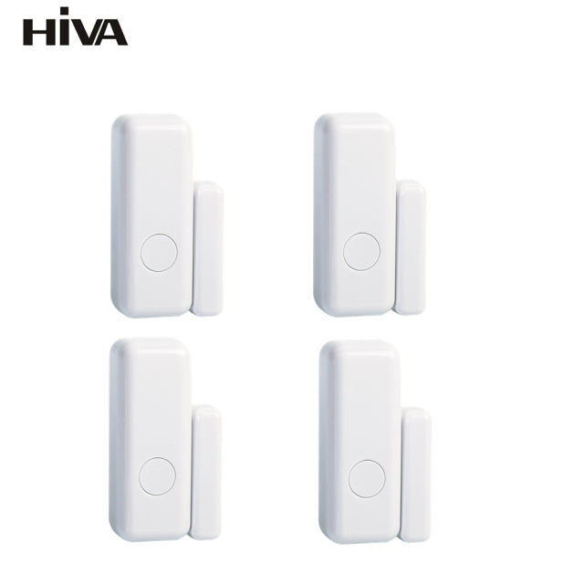 Wireless Magnetic Door &amp; Window Sensor EV1527 Coding Mode RF 433MHz for Home Security Alarm System Home Burglar Alarm Kits