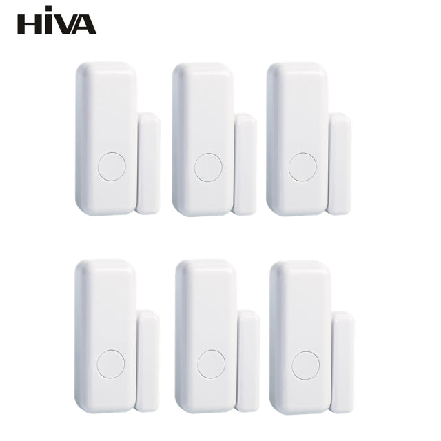 Wireless Magnetic Door &amp; Window Sensor EV1527 Coding Mode RF 433MHz for Home Security Alarm System Home Burglar Alarm Kits