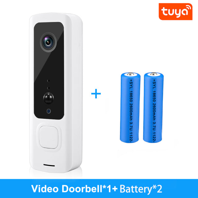 Elecpow Tuya Video Doorbell Smart Home Wireless WIFI Phone Intercom Door Bell 155 Degree View PIR Night Vision Security Camera