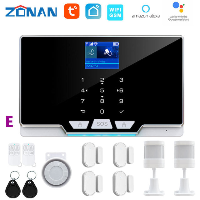 ZONAN G20 Tuya Wireless Gsm Alarm Security System IP Camera New Door Motion Sensor Apps Control Smartlife Wifi Safety Alarm Kit