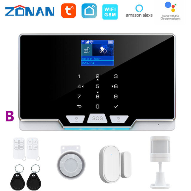 ZONAN G20 Tuya Wireless Gsm Alarm Security System IP Camera New Door Motion Sensor Apps Control Smartlife Wifi Safety Alarm Kit