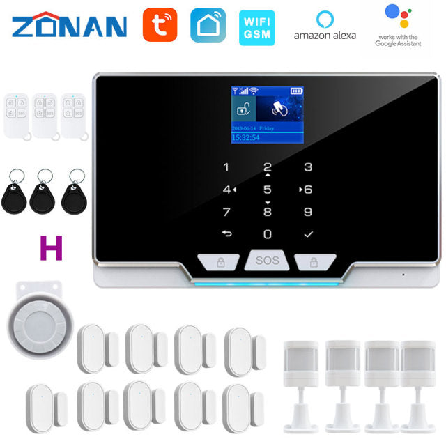 ZONAN G20 Tuya Wireless Gsm Alarm Security System IP Camera New Door Motion Sensor Apps Control Smartlife Wifi Safety Alarm Kit