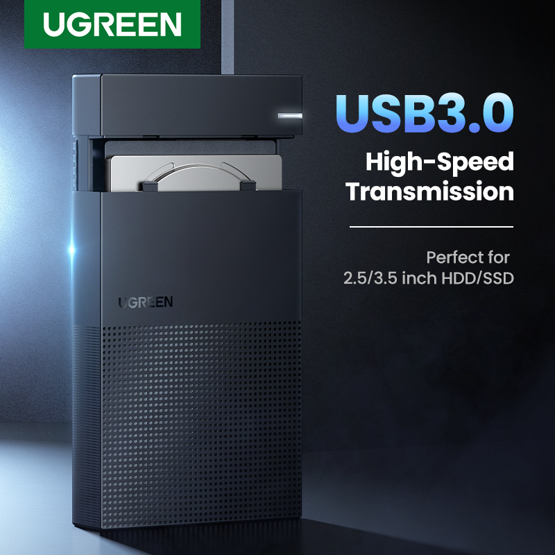 Ugreen HDD Case 3.5 2.5 SATA to USB 3.0 Adapter External Hard Drive Enclosure Reader for SSD Disk HDD Box Case HD 3.5 HDD Case