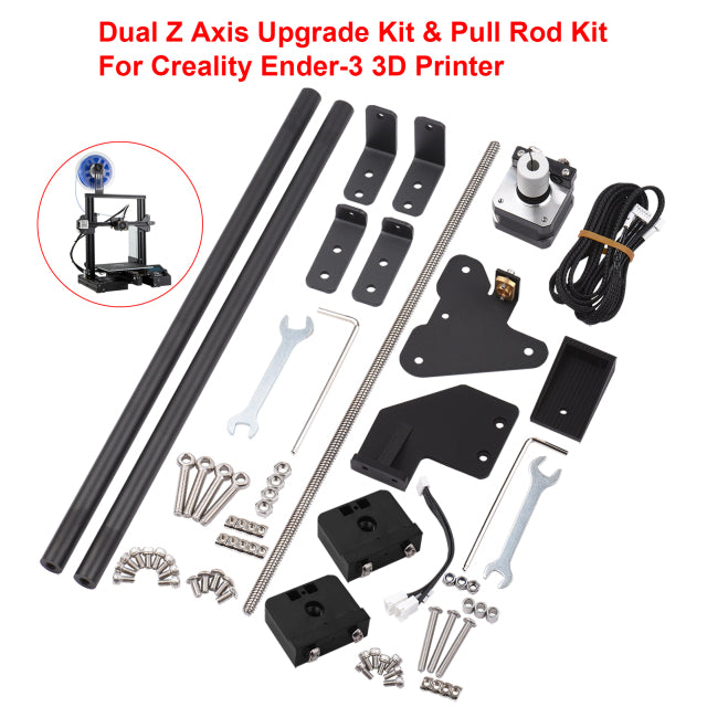 3D Printer Accessories Ender-3 Dual Z Axis Leading Screw Rod Upgrade Kit &amp; Supporting Rod Set Pull Rod Kit for Creality Ender-3