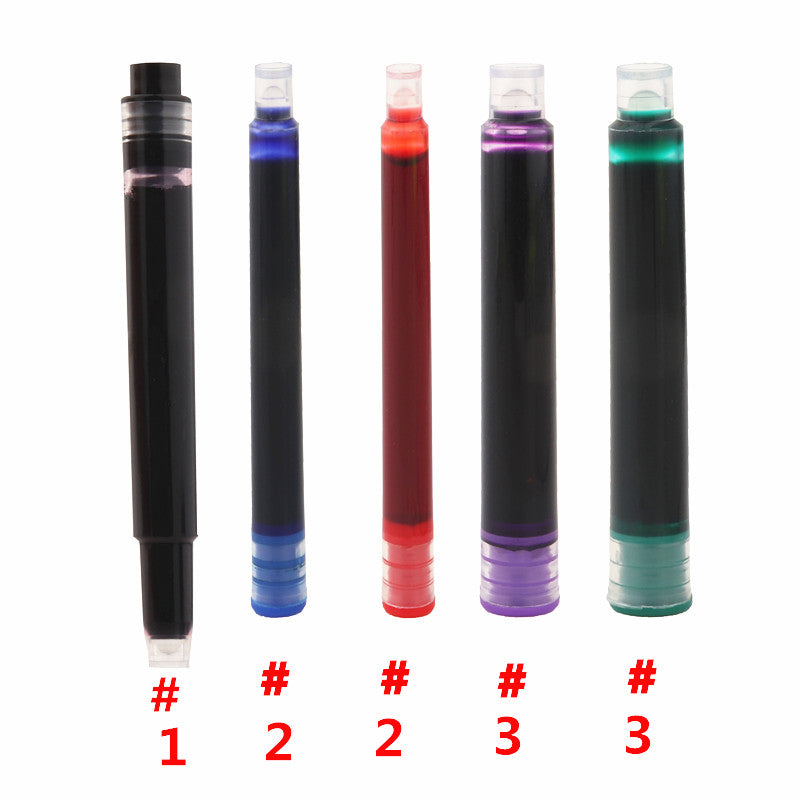 Universal  2 Head Size 2.6 and 3.4 Colour Ink Cartridge Refill Fountain Pen Office School Student Stationery Ink Supplies