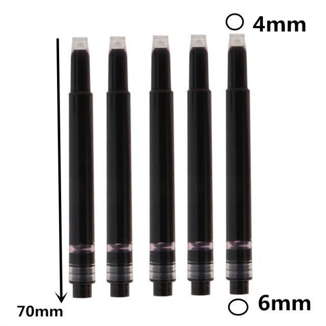 Universal  2 Head Size 2.6 and 3.4 Colour Ink Cartridge Refill Fountain Pen Office School Student Stationery Ink Supplies