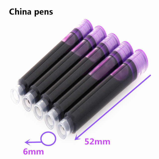 Universal  2 Head Size 2.6 and 3.4 Colour Ink Cartridge Refill Fountain Pen Office School Student Stationery Ink Supplies