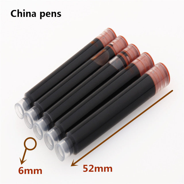 Universal  2 Head Size 2.6 and 3.4 Colour Ink Cartridge Refill Fountain Pen Office School Student Stationery Ink Supplies