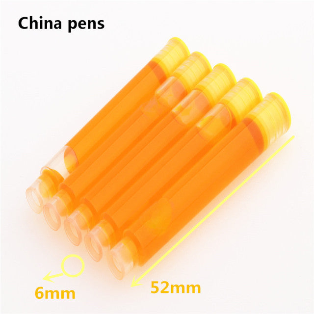 Universal  2 Head Size 2.6 and 3.4 Colour Ink Cartridge Refill Fountain Pen Office School Student Stationery Ink Supplies